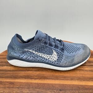 Nike Free RN Flyknit Shoes Women's 7 Squadron Blue Athletic Running Sneakers